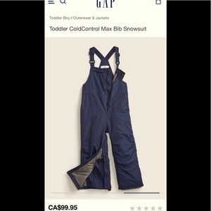 BNWT BLACK gap cold control max snow pants .